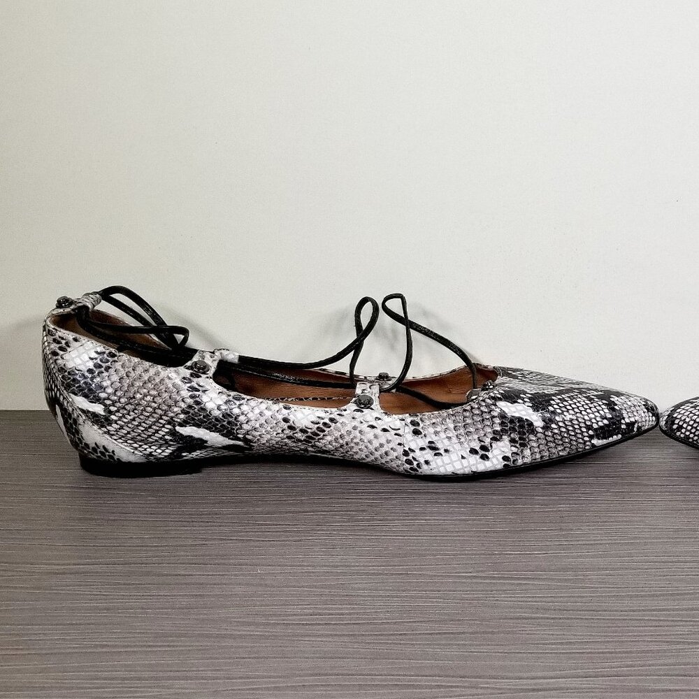 Halogen Owen Ghillie Flat. Snakeskin Black & White Print, Womens Size 9.5 M - Picture 7 of 12